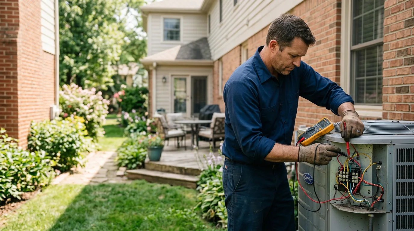 HVAC technician working near Long Grove, IA